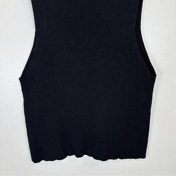 Free People One Ribbed Mesh Ruched Neck  Tank Top - Picture 14 of 15